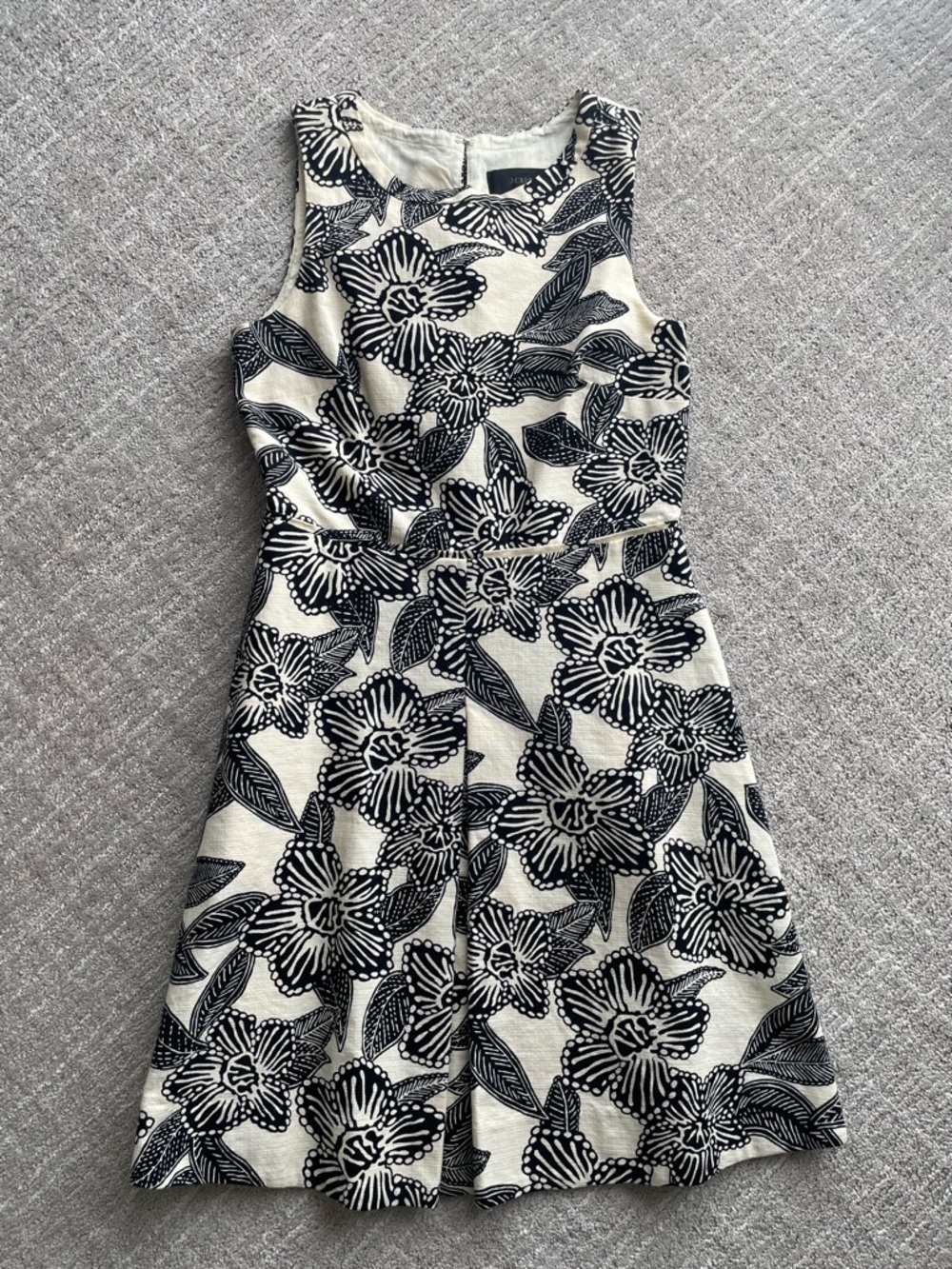 JCREW A-line Floral Linen Summer Dress - Size 2 - EUC
